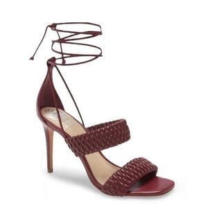 Vince Camuto Antilique Strappy Heel Sandal in Fired Brick Size 7